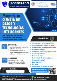 MAESTRÍA EN CIENCIA DE DATOS Y TECNOLOGÍAS INTELIGENTES